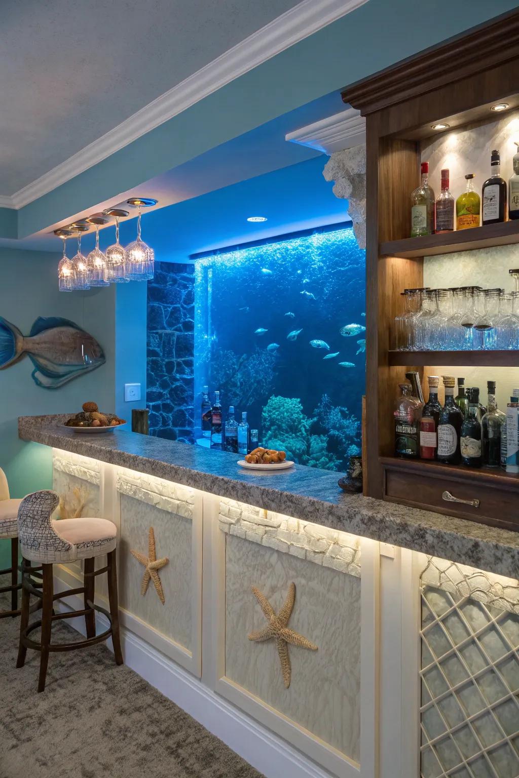 Deep water experience theme provides a serene, immersive experience.