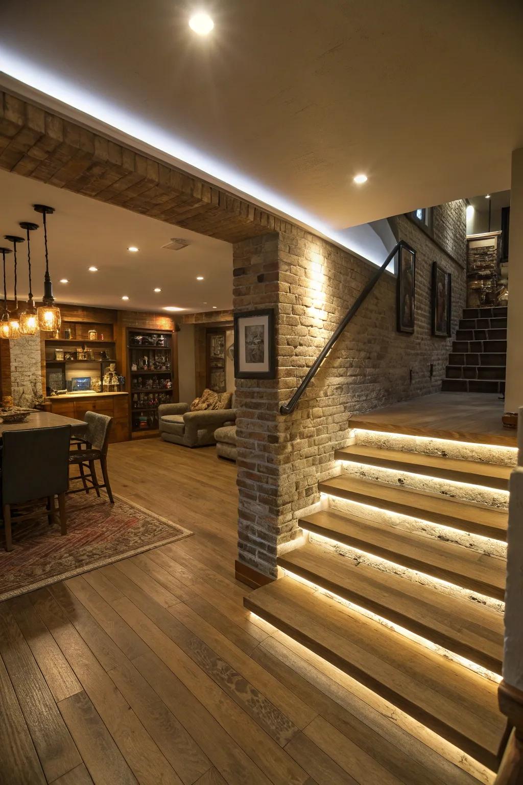 Lighting with layers creates adjustable ambiance.