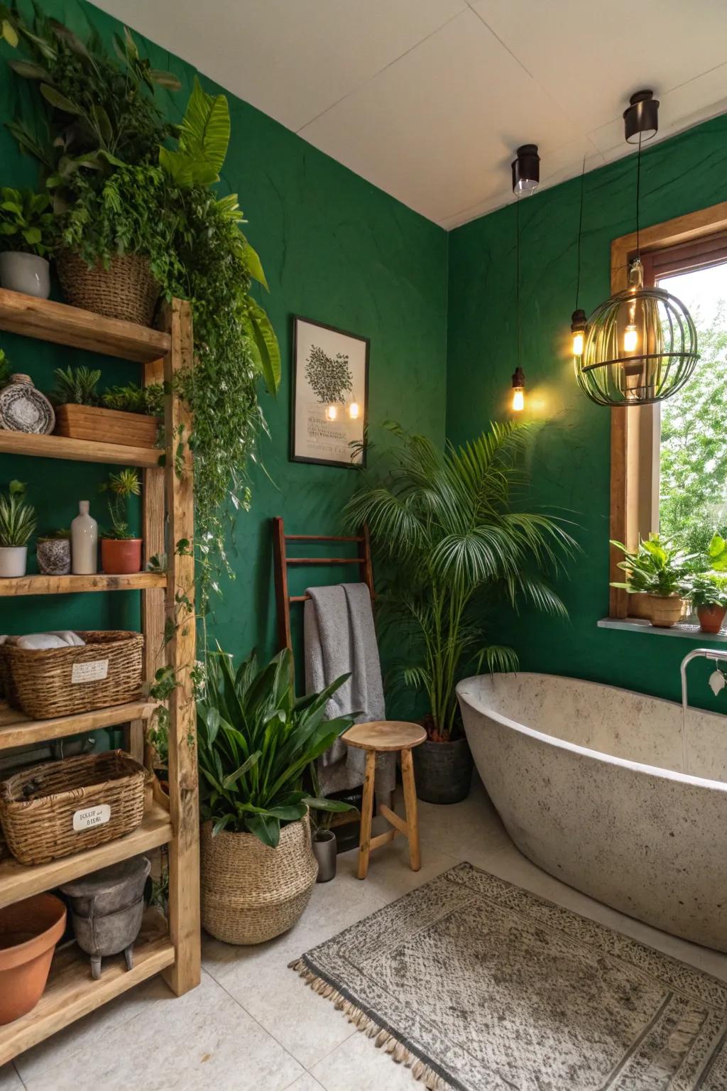 Lively forest green brings a bold, nature-inspired look.