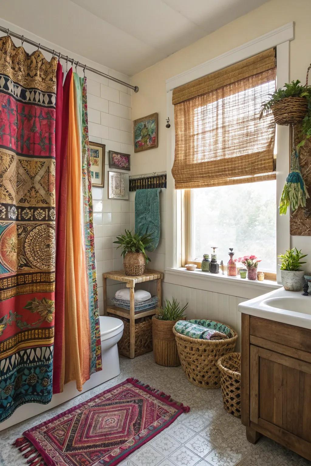 Unique style: Mix and match for a custom bathroom design.