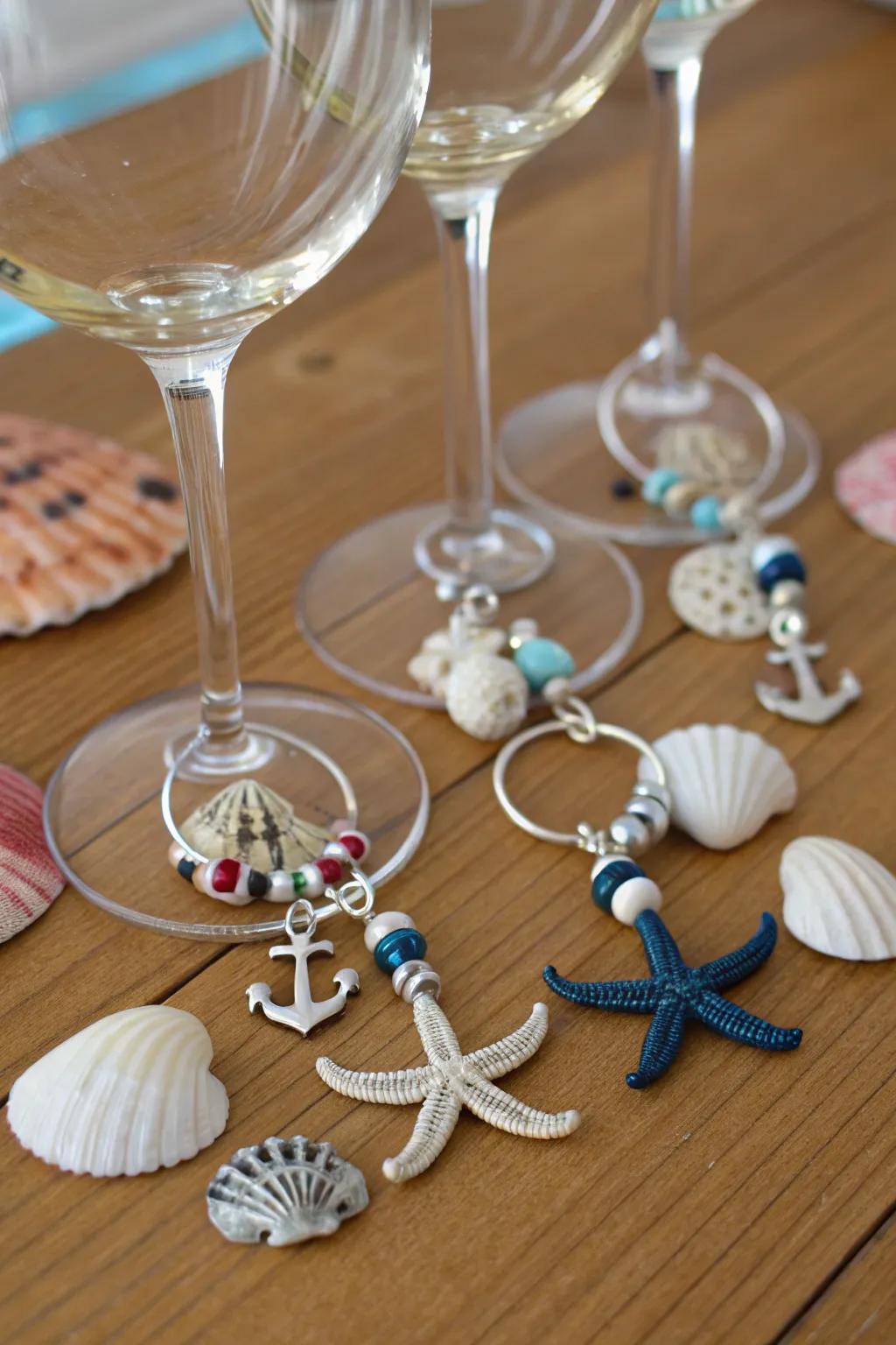 Add a touch of ocean charm to your gatherings with coastal glass decorations.