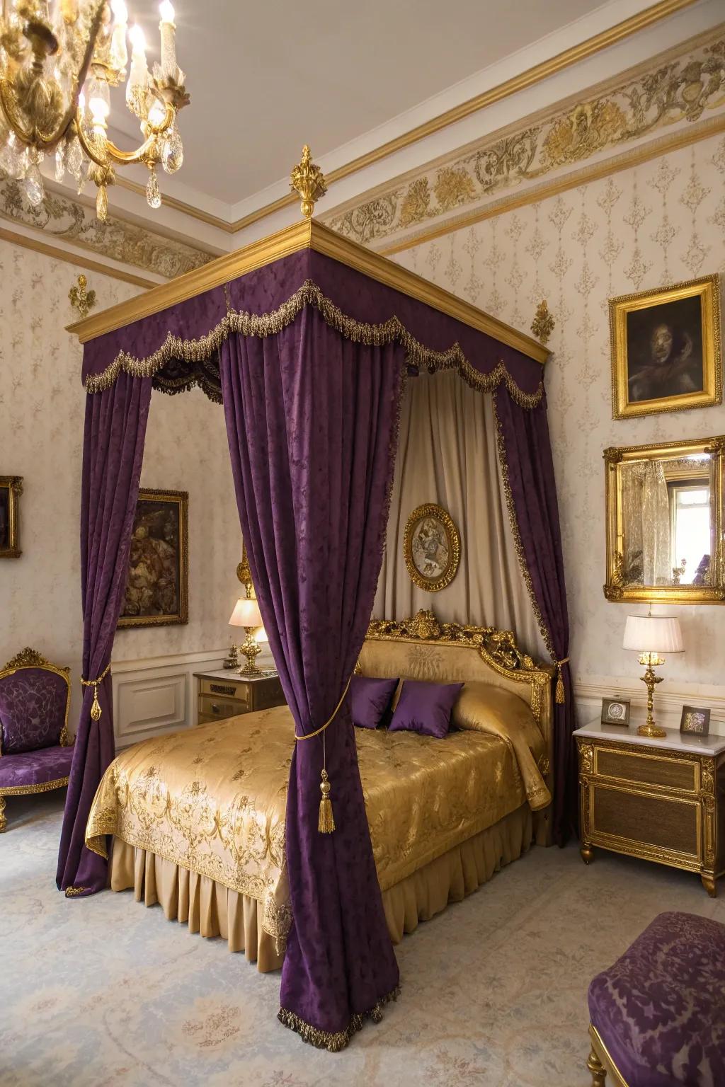 Add enchantment with violet and gilt.