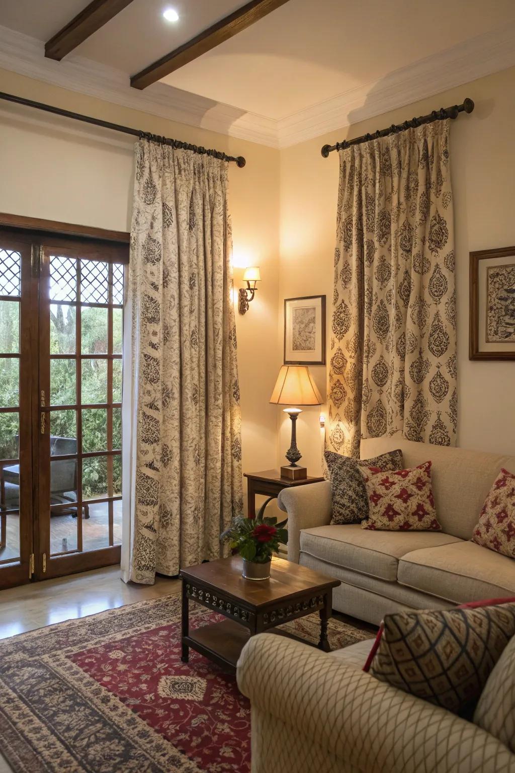 Patterned cottons add a cozy and fashionable touch to your decor.