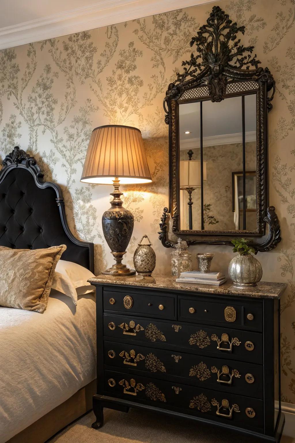 Vintage items contribute charm and history to the space.