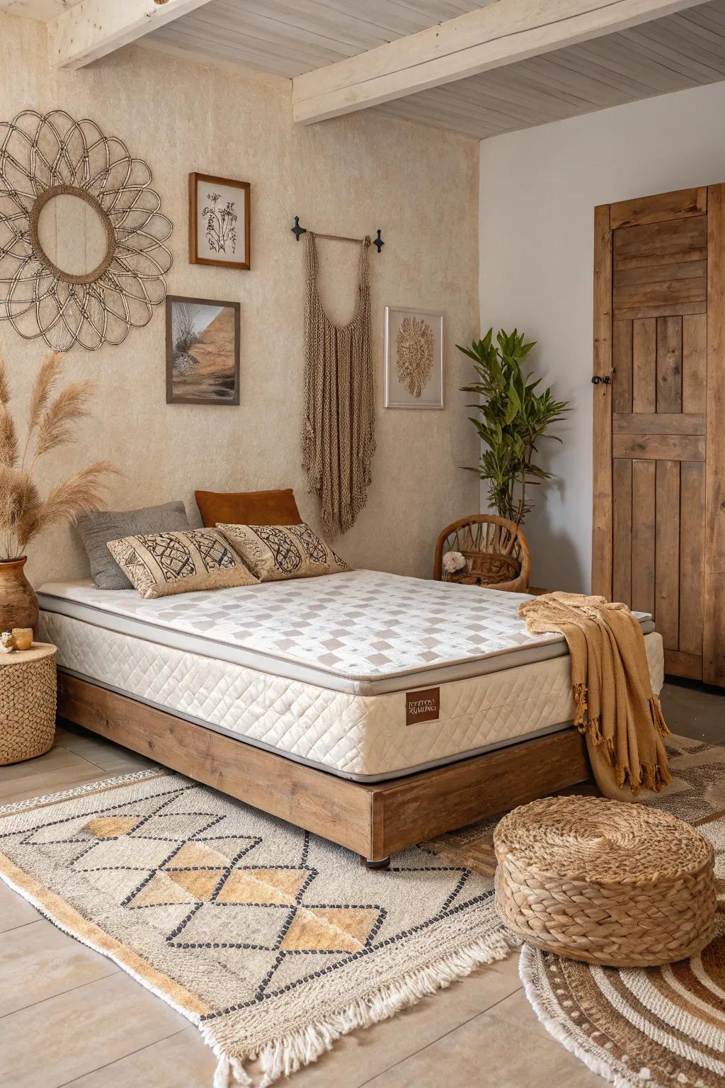 Warm earthy colors create a comforting atmosphere.