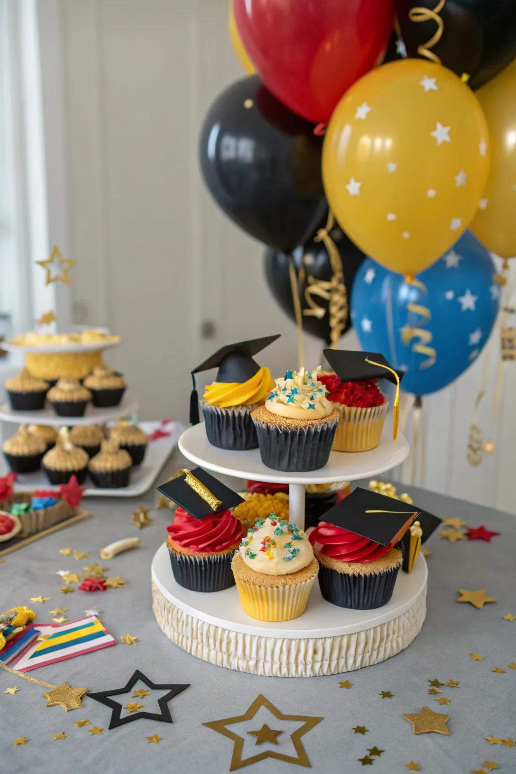 Sweeten the celebration with a themed cake display.