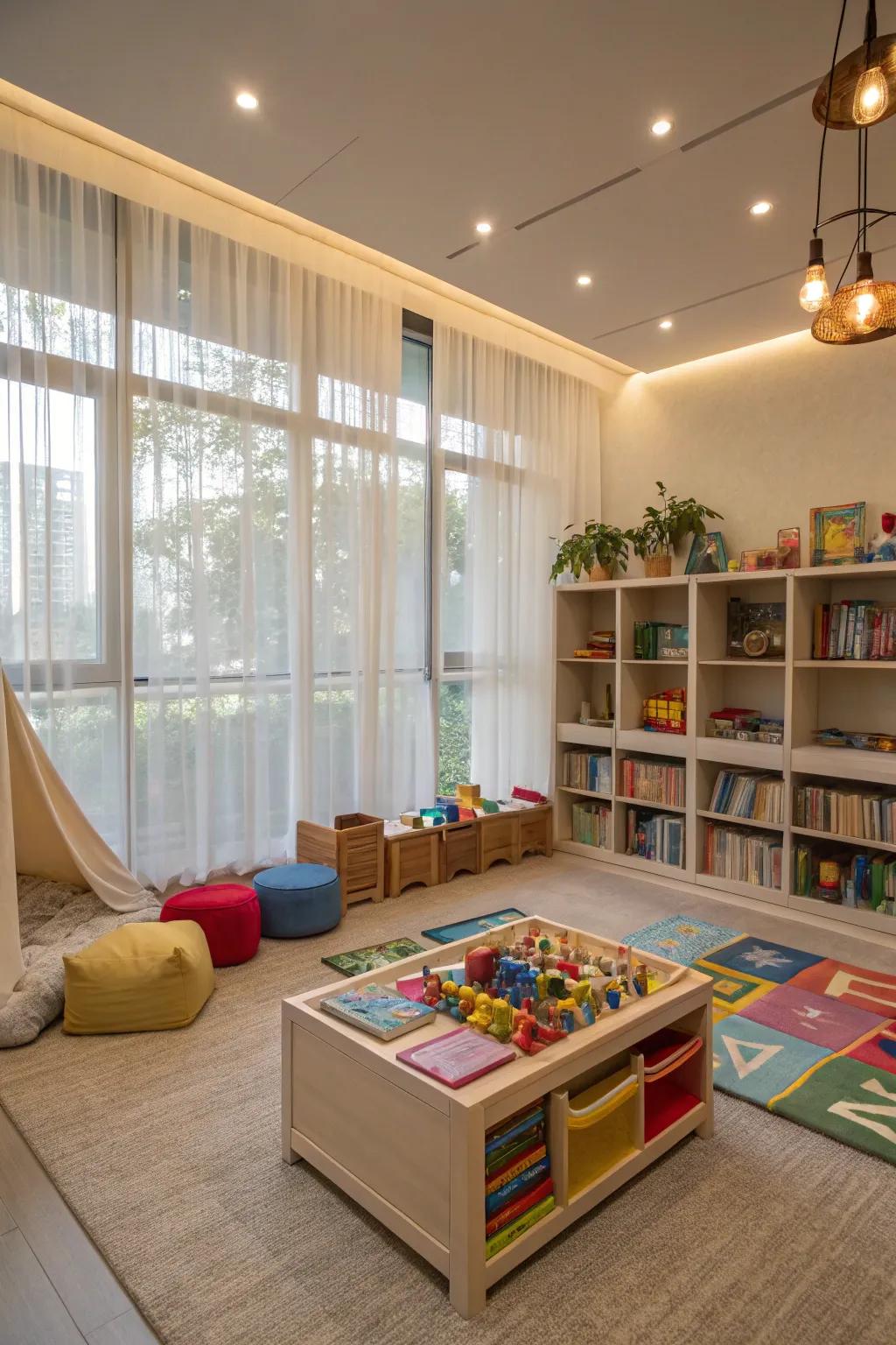 A versatile layout that changes with play necessities.