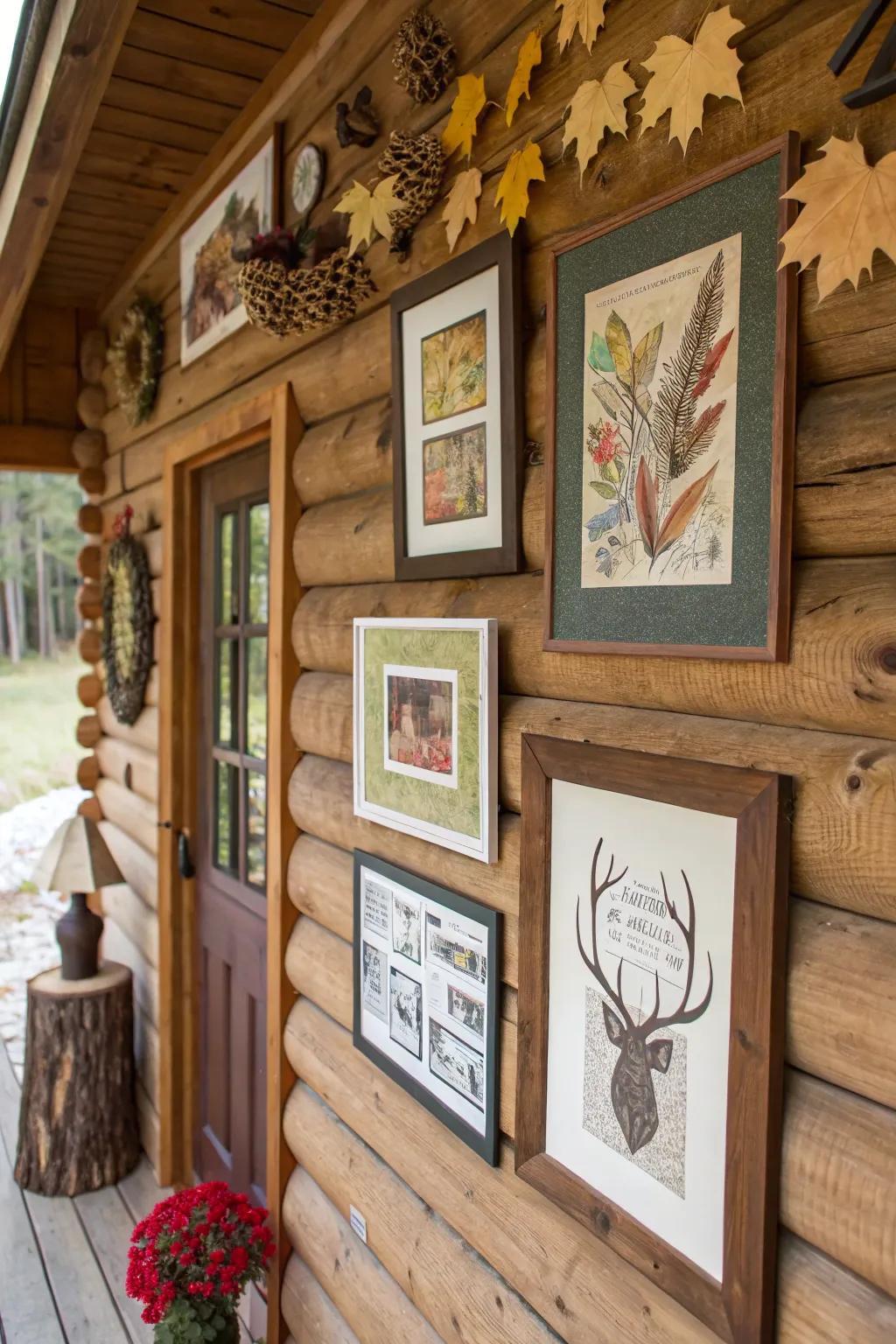 Wall decor transforming the cabin area with color and personality.