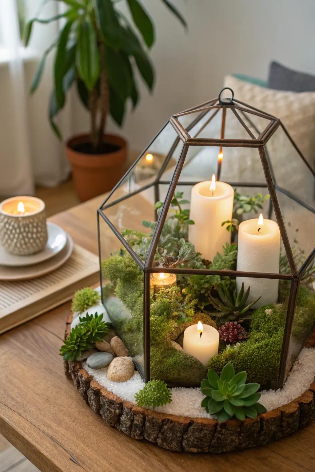 Illuminated terrariums beautifully fuse nature and light.