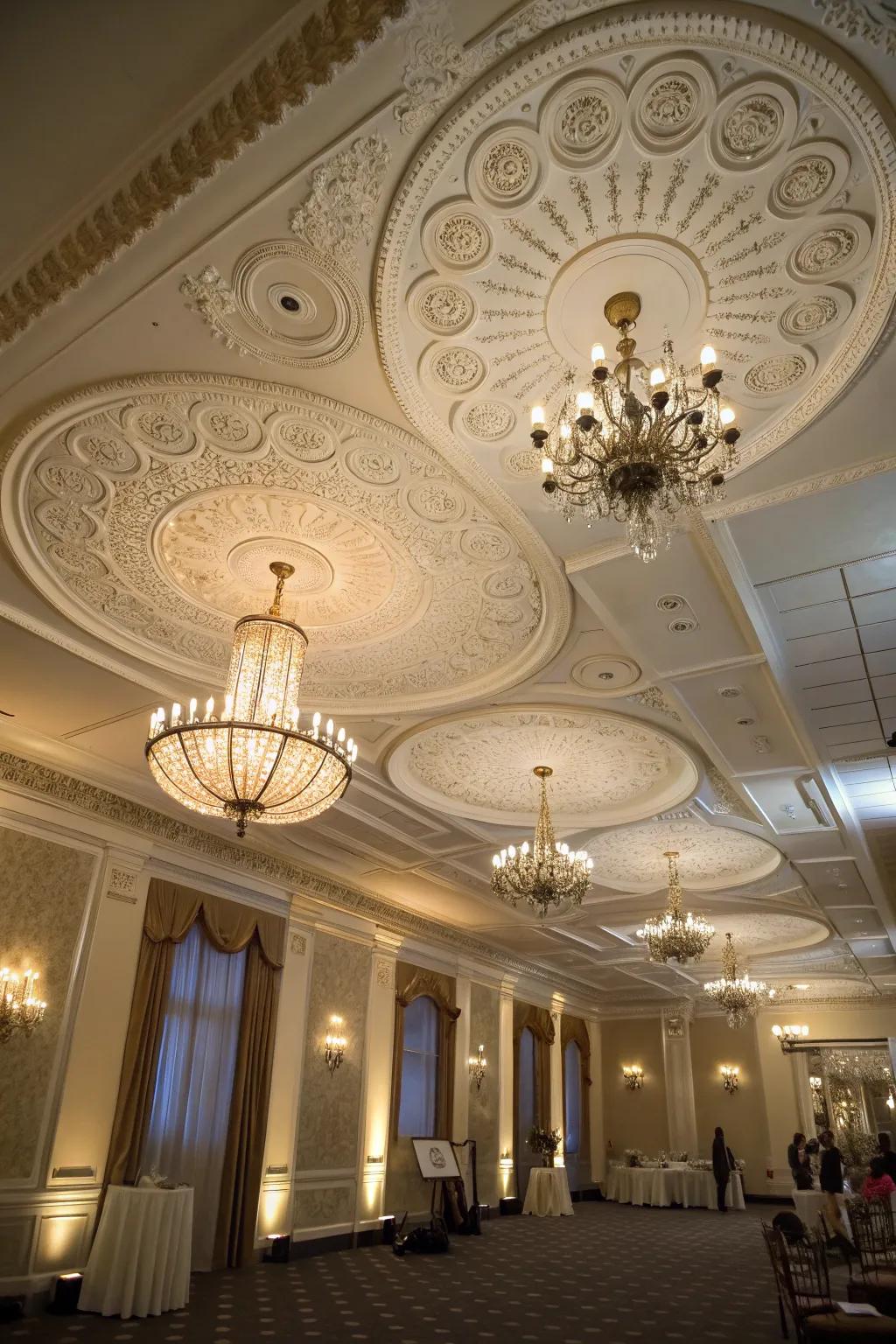 Ceiling medallions can be transformed into art.