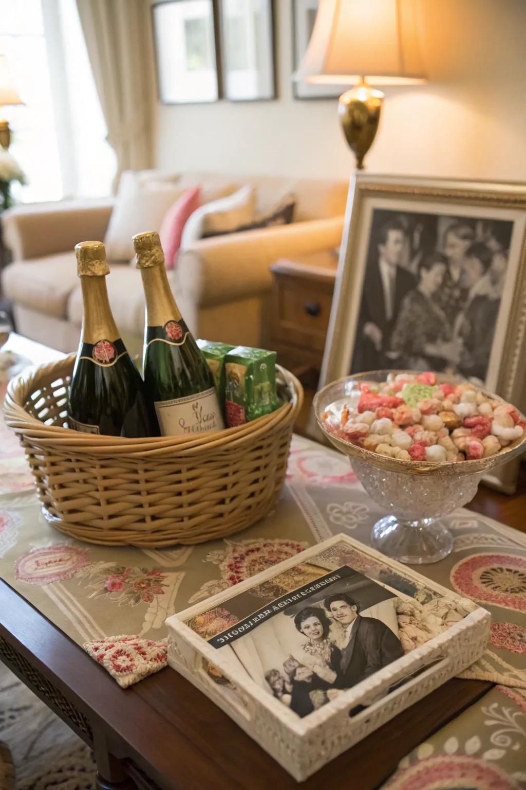 Nostalgia with candies and a photo.