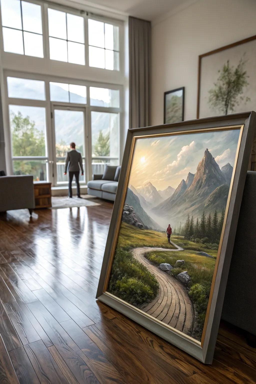 Artwork with themes of a pilgrimage enhances the atmosphere in your home.