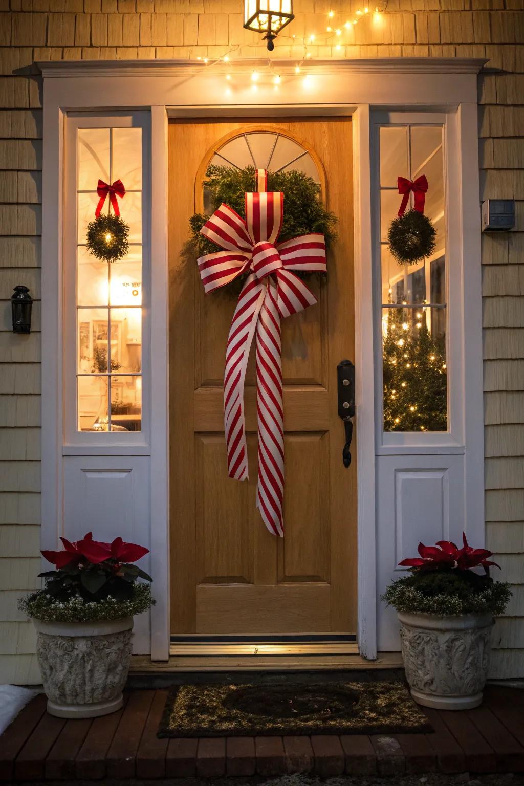 Include a sweet touch utilizing a candy stick bow.