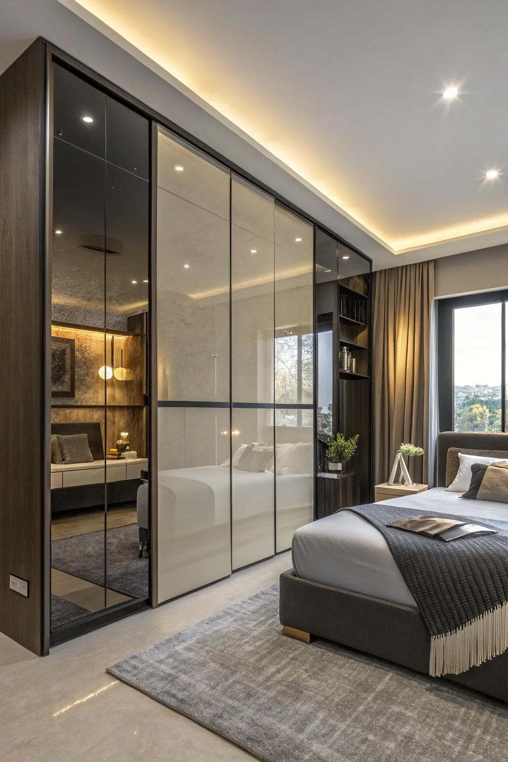 Highly reflective sheens contribute both elegance and reflected illumination.