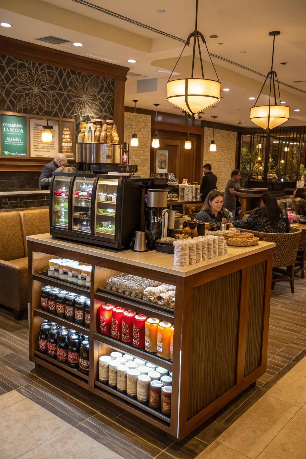 A combined beverage station caters to all your drink preferences, elevating your coffee setup.