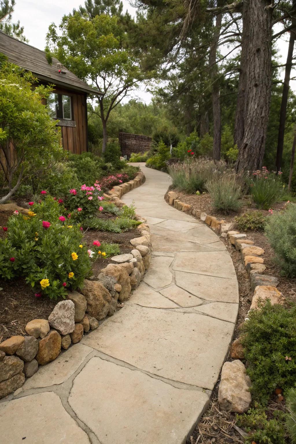 Enhance charm with natural stone elements.