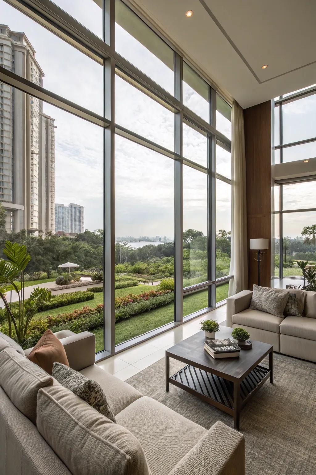 Enhance outdoor scenery for a seamless connection.