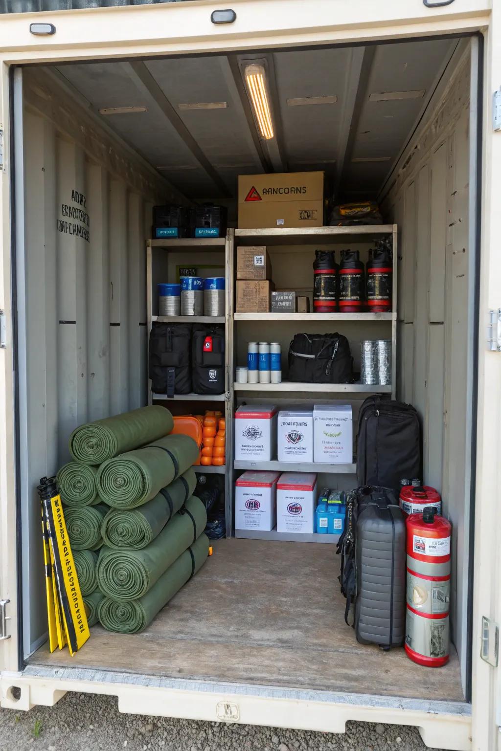 A container dedicated to emergency preparedness ensures you're always ready for the unexpected.
