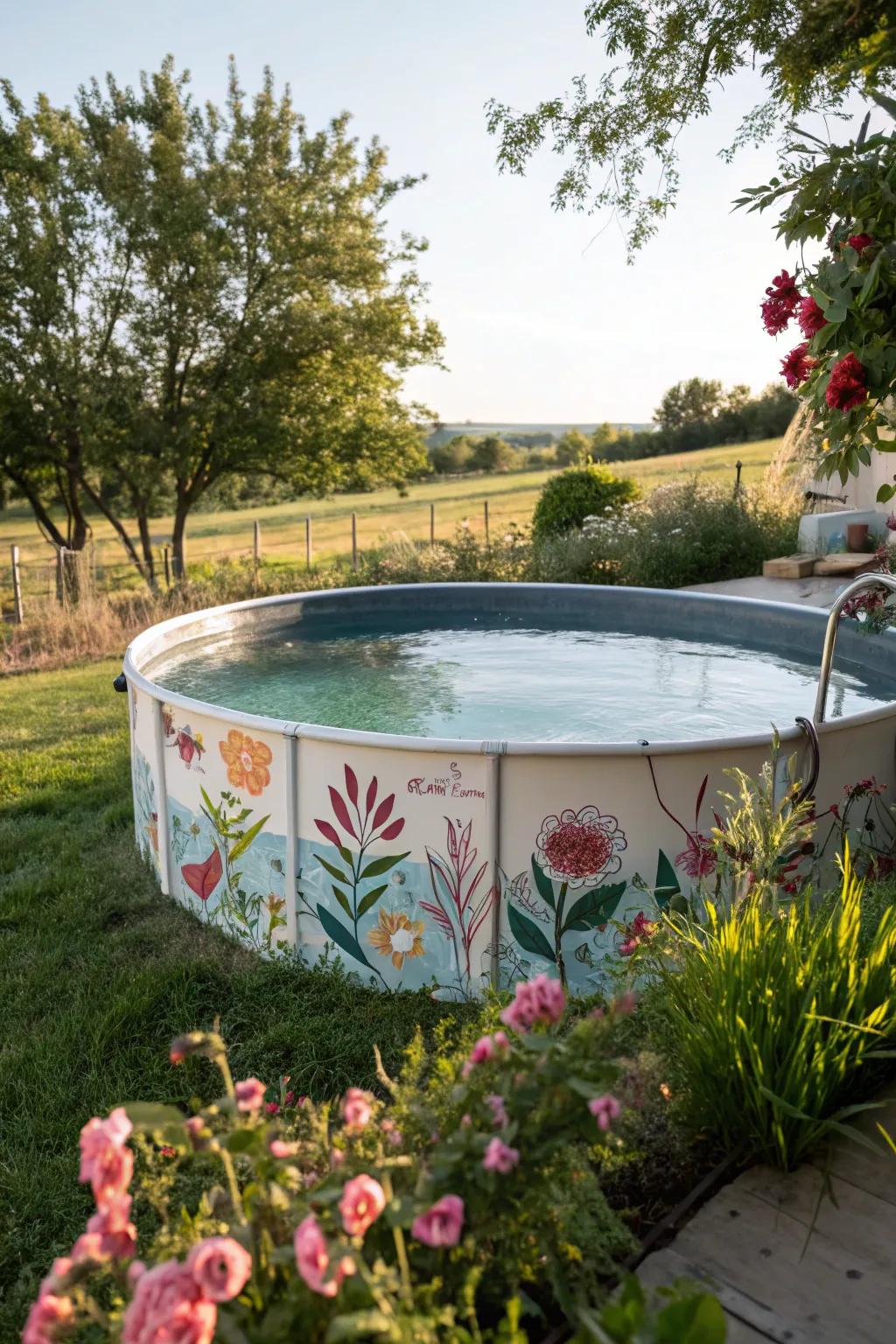 Express your creativity using creative designs on your pool.