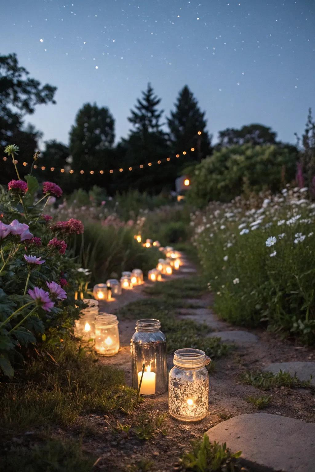 Mimic evening bugs to add a magical glow to outdoor spaces.