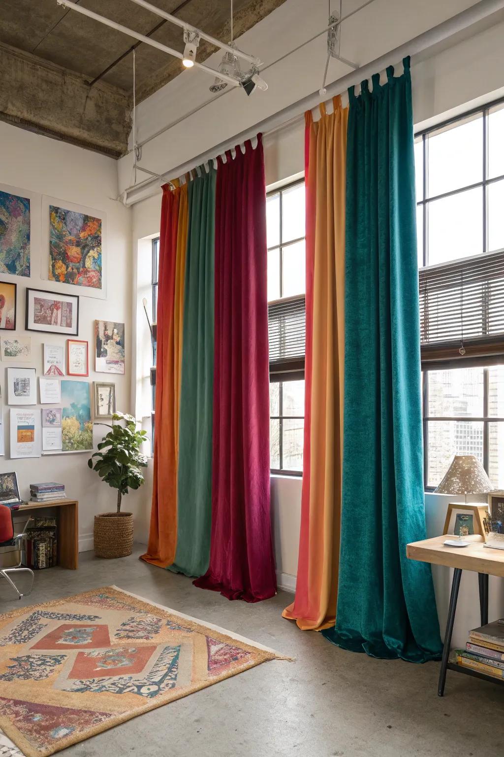 Saturated tones add a bold and vibrant touch to your windows.