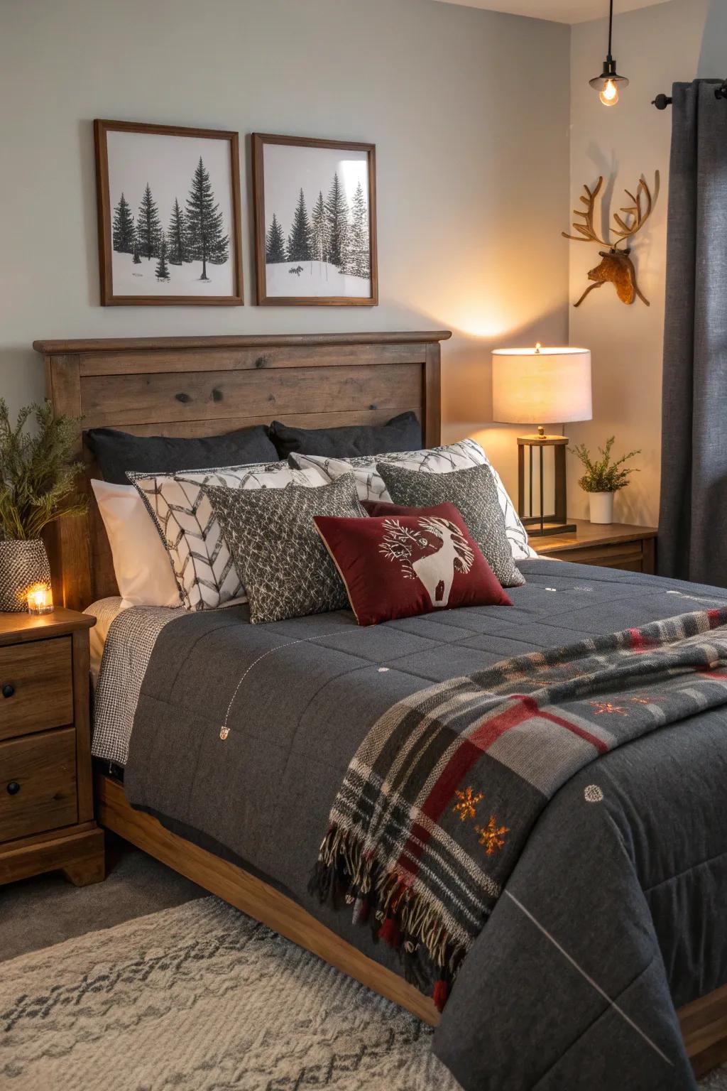 Seasonal decor maintains the style of your bedroom fresh and dynamic.