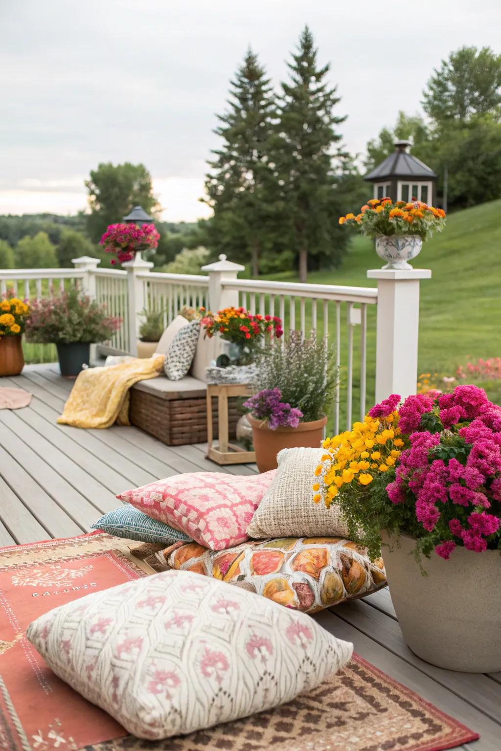 Seasonal decorations keeps your deck fresh and inviting throughout the year.
