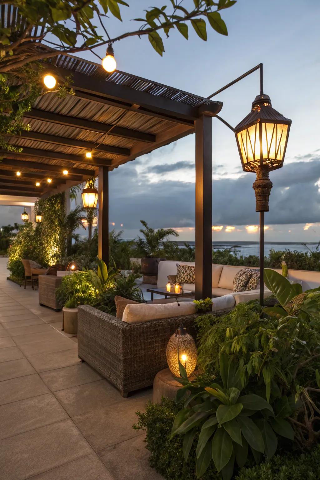 Durable lamps lightening and improving outdoor living.