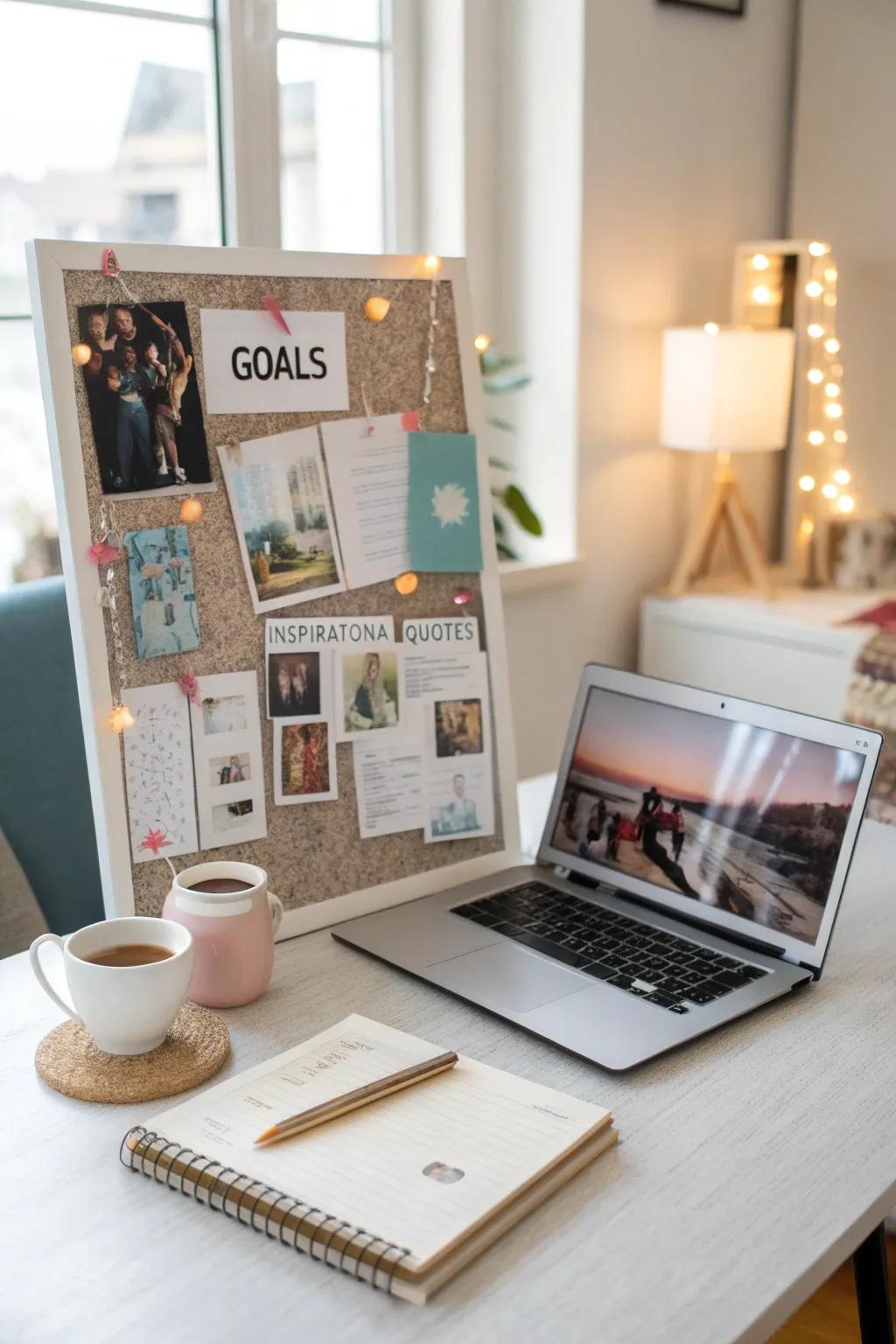 A vision board makes sure you never lose sight of your objectives.