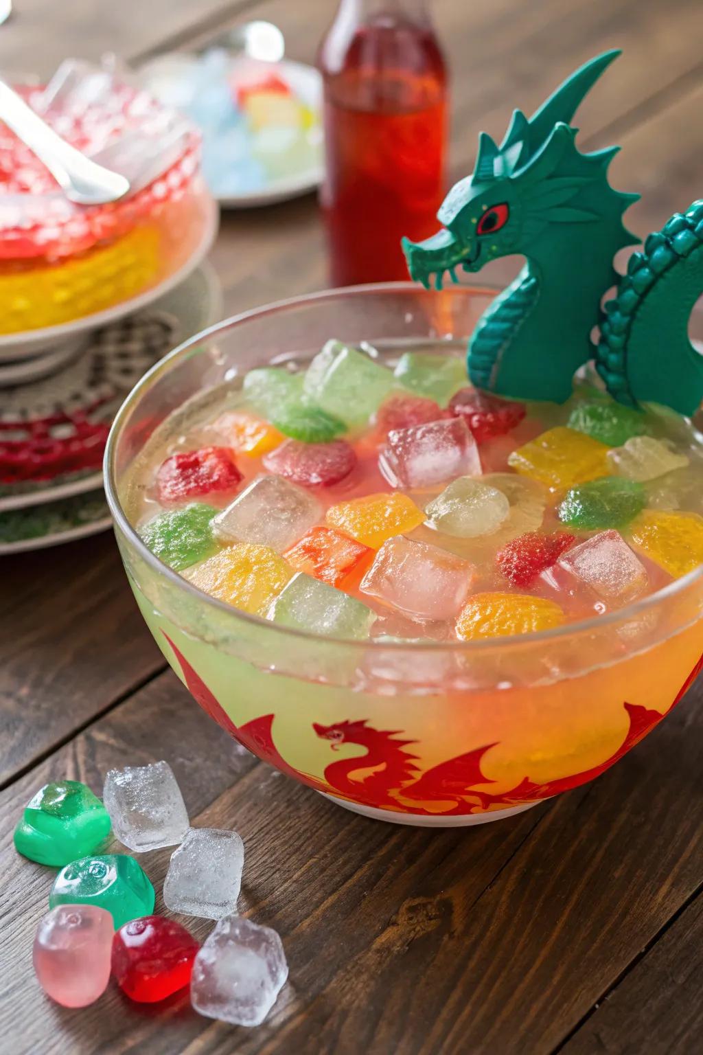 Dragon fire brew presents a revitalizing and visually stunning beverage.