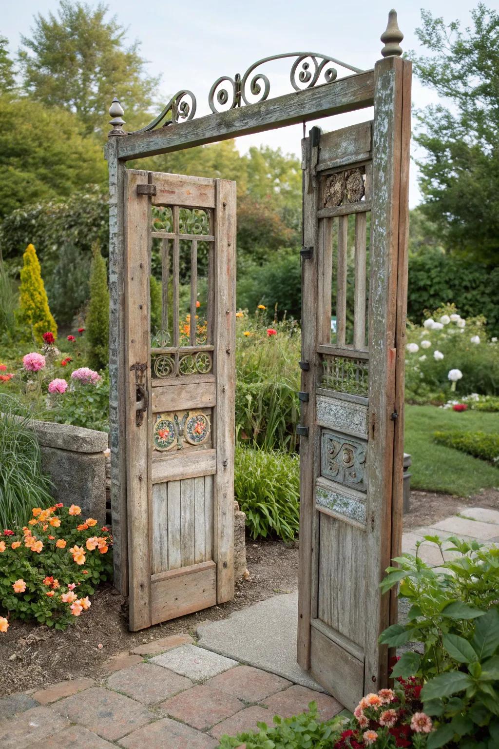 A creative entrance with reclaimed charm.