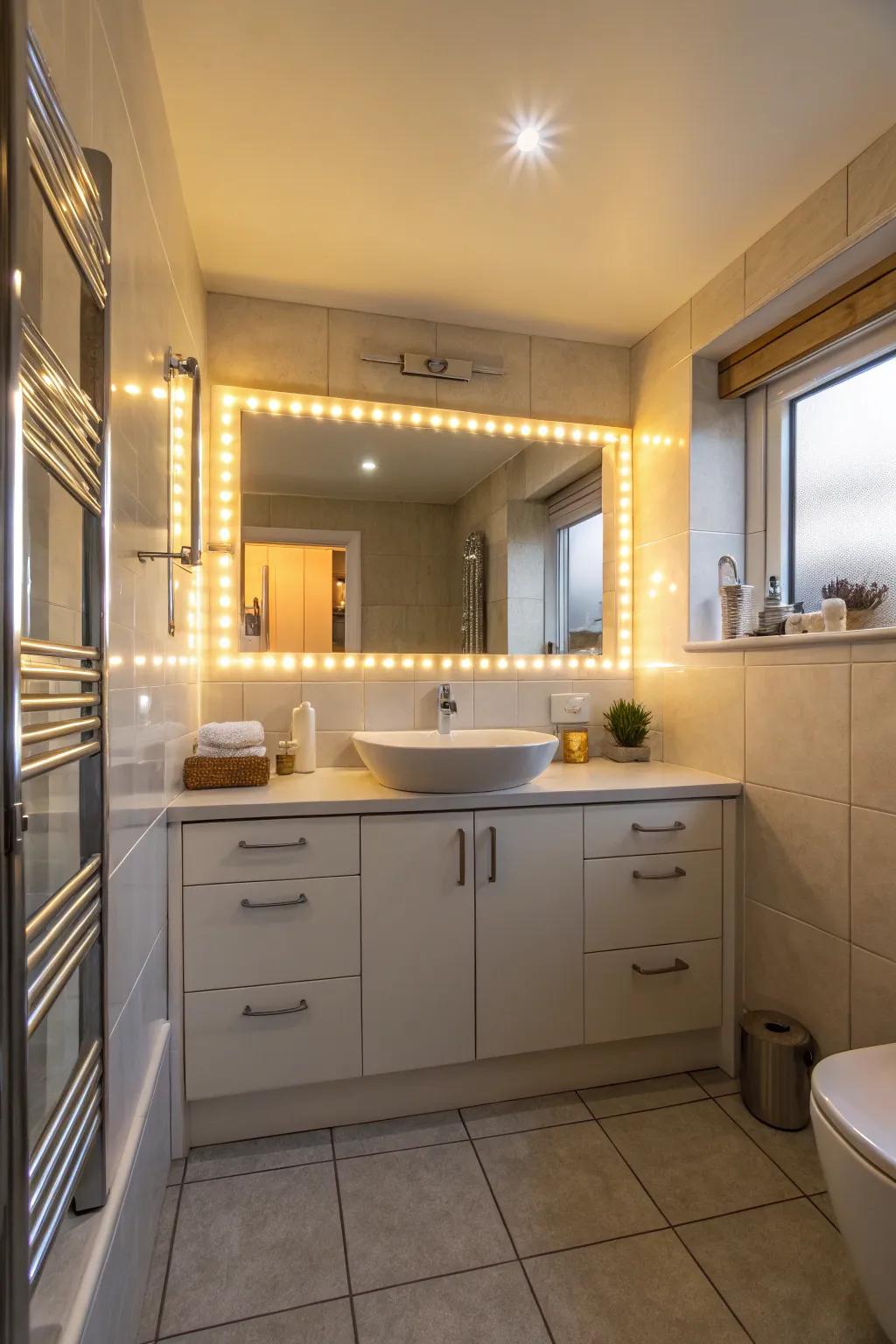 Versatility and ambiance are enhanced by layered lighting.