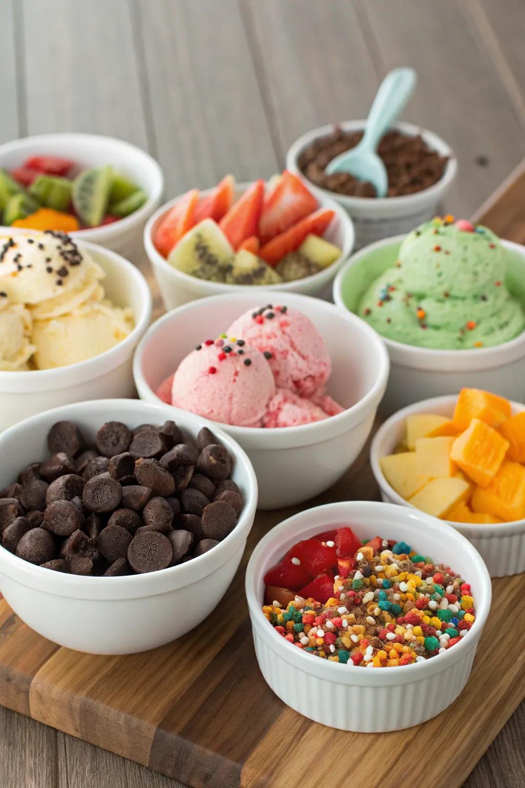 End on a sweet note with homemade ice cream sundaes.