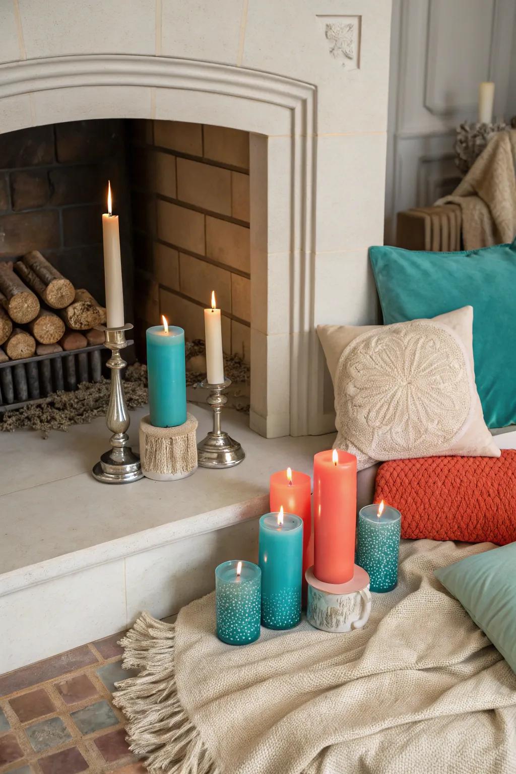 Achieve serenity with subtle emphases and candlelight.