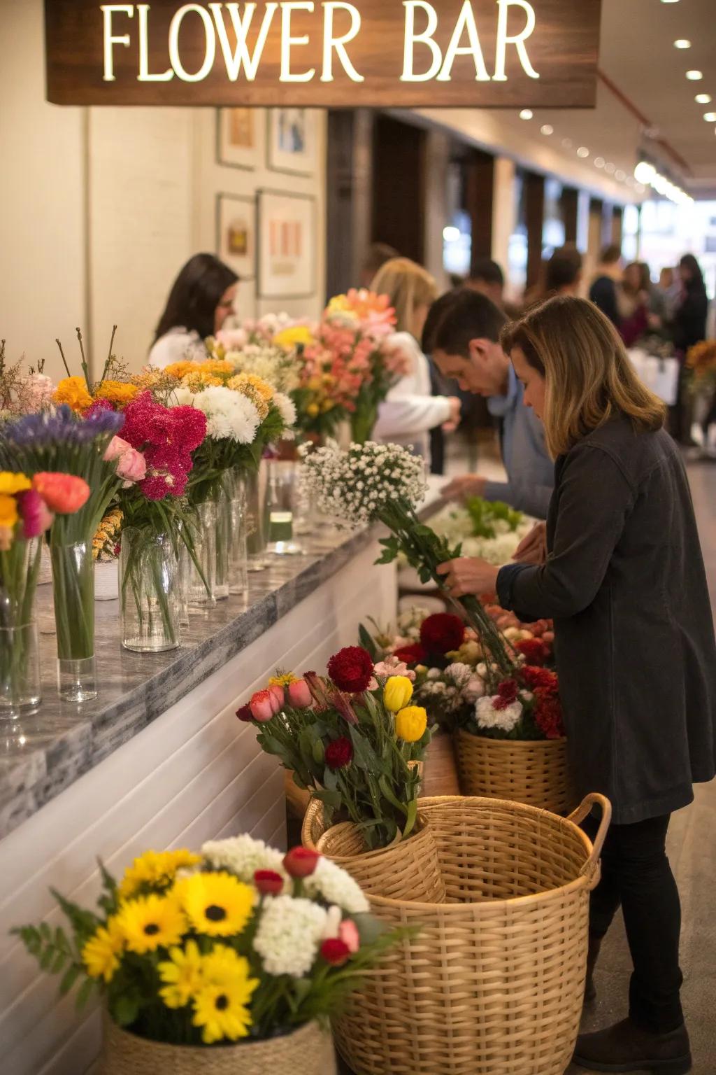 Flower bars can be a beautiful way to give back to the community.