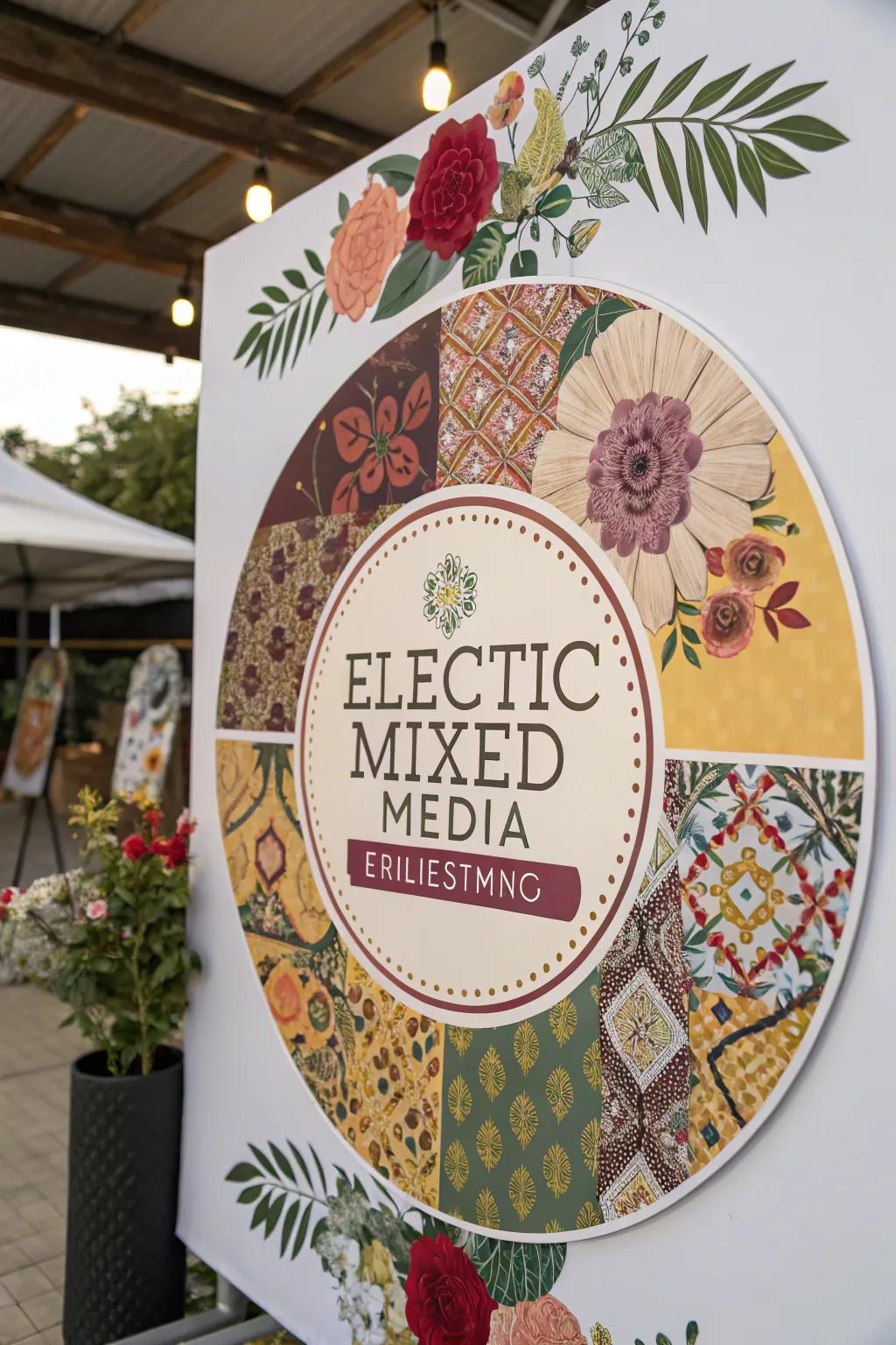 Eclectic mixed media fashions a unique artistic flair.