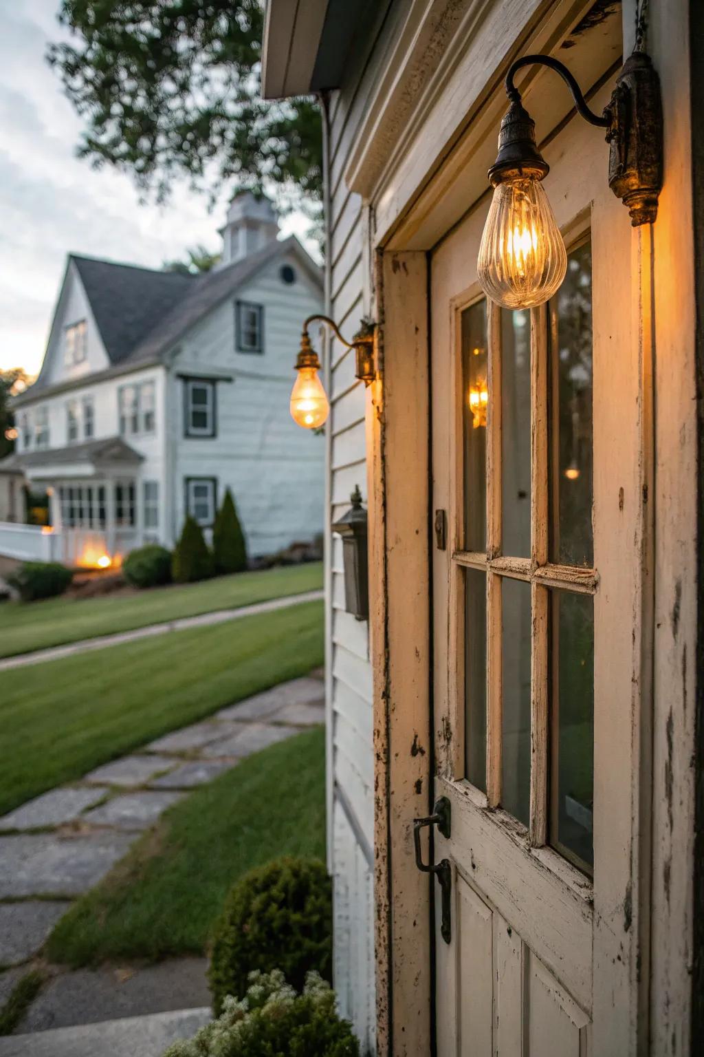 Classic bulbs add a nostalgic charm.