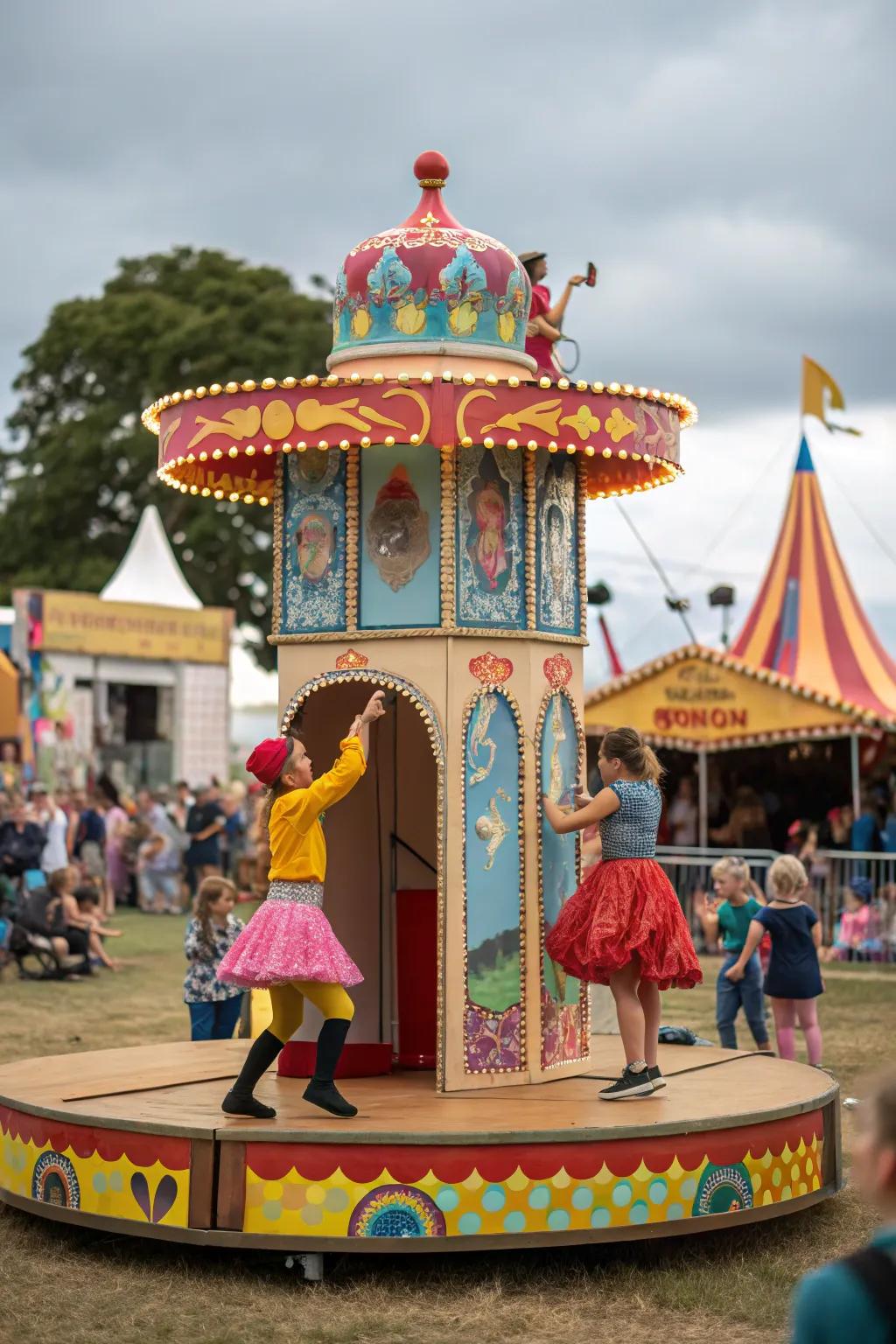 <strong><em>Totems that are mini stages show a funny look at the festival vibe on a small scale</em></strong>.&rdquo; loading=&rdquo;lazy&rdquo; class=&rdquo;pimg&rdquo;>
	</picture><figcaption><strong><em>Totems that are mini stages show a funny look at the festival vibe on a small scale</em></strong>.</figcaption></figure>
<p>Design a totem that looks like a tiny festival stage, that has tiny performers. My tiny stage totem was a cute and funny look at the festival experience.</p>
<h3>You might give these a try:</h3>
<ul class=