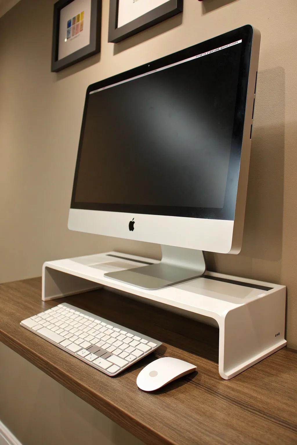 A wall-mounted setup offers a clean and modern look.