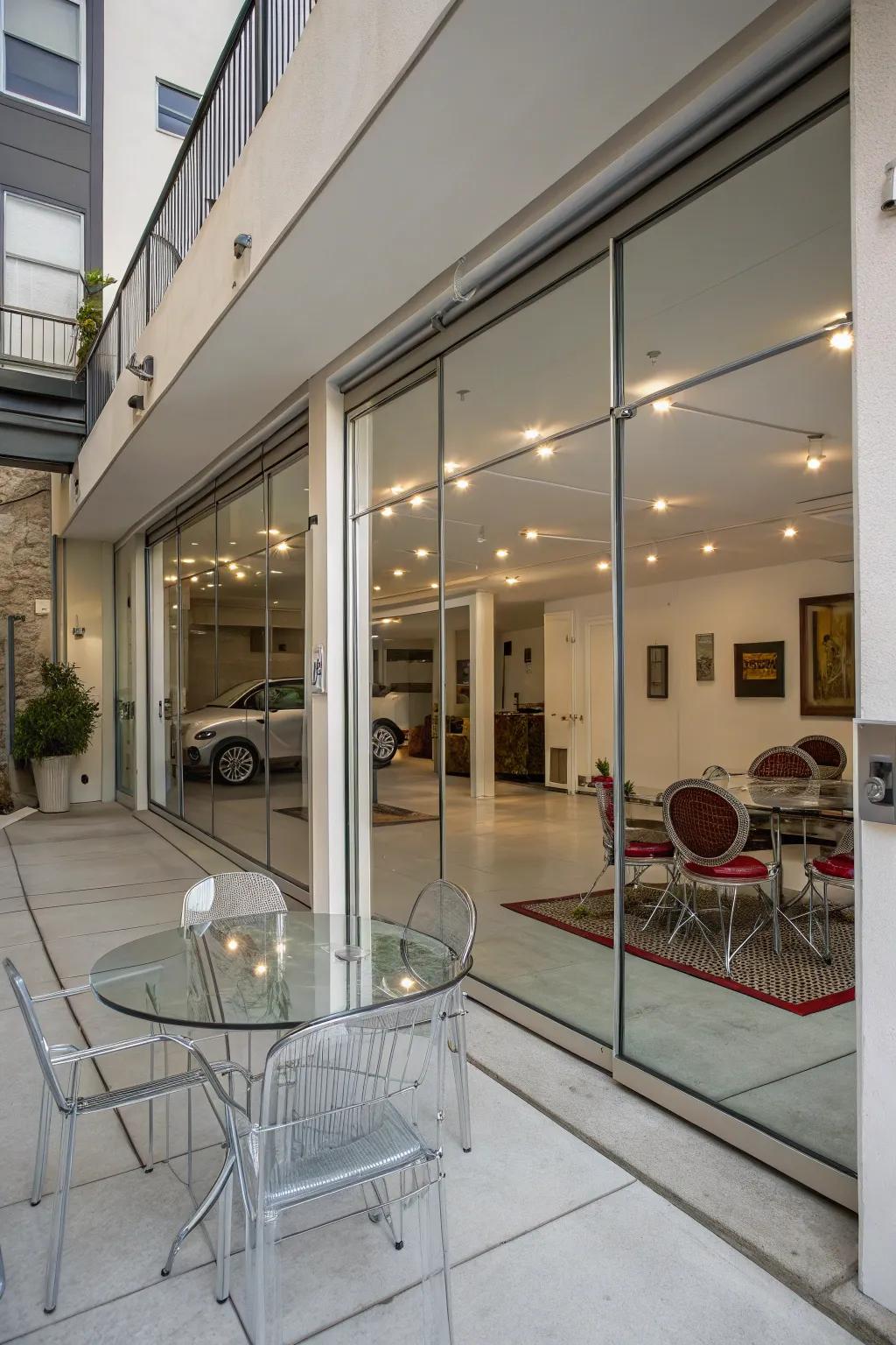 Light-reflecting surfaces enhance illumination and create the perception of space.
