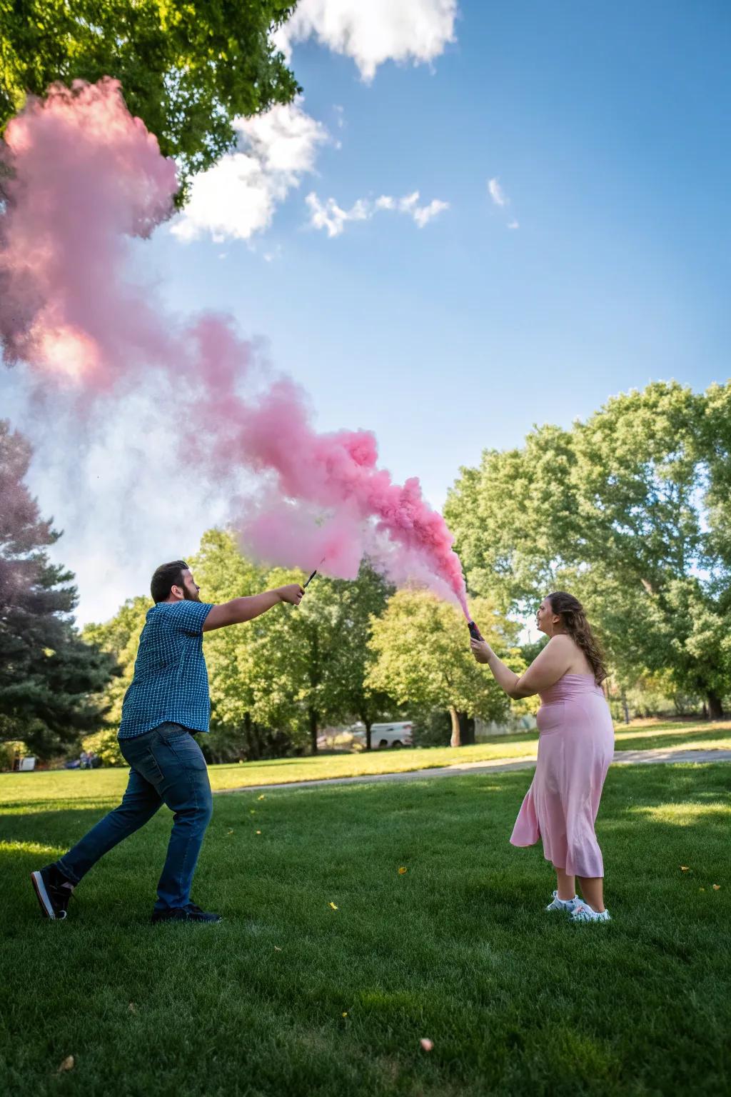 Vapor results design a dramatic and breathtaking reveal moment.
