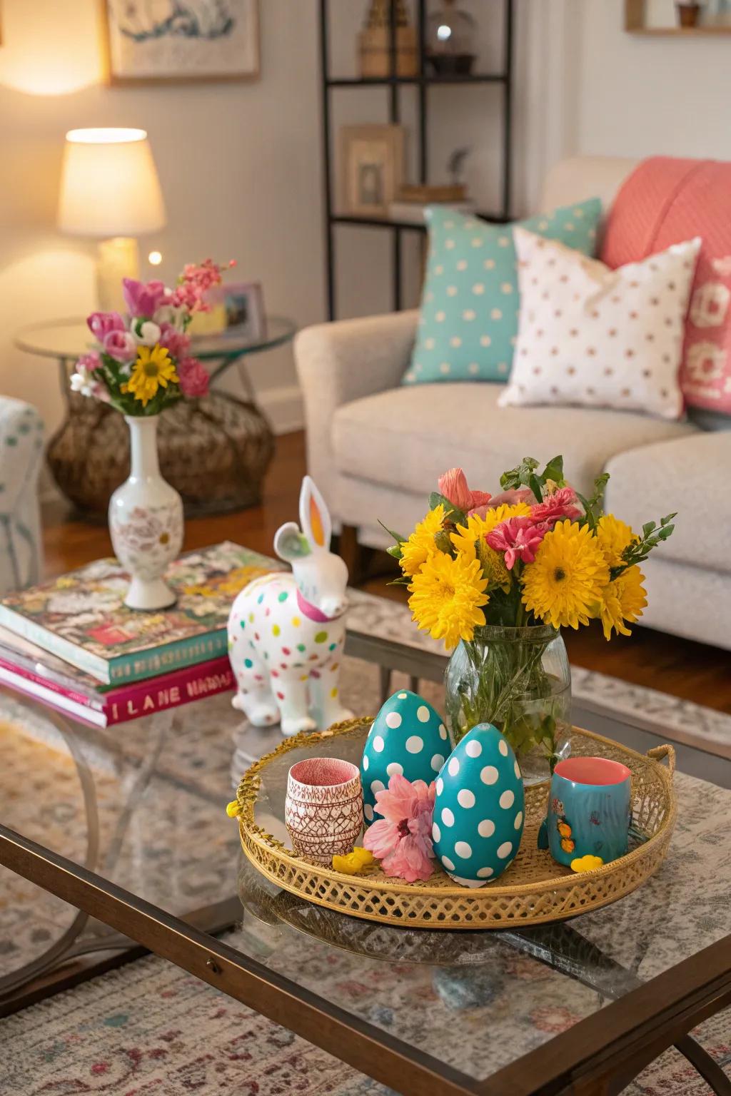 Quirky decor features inject whimsy into your coffee table.