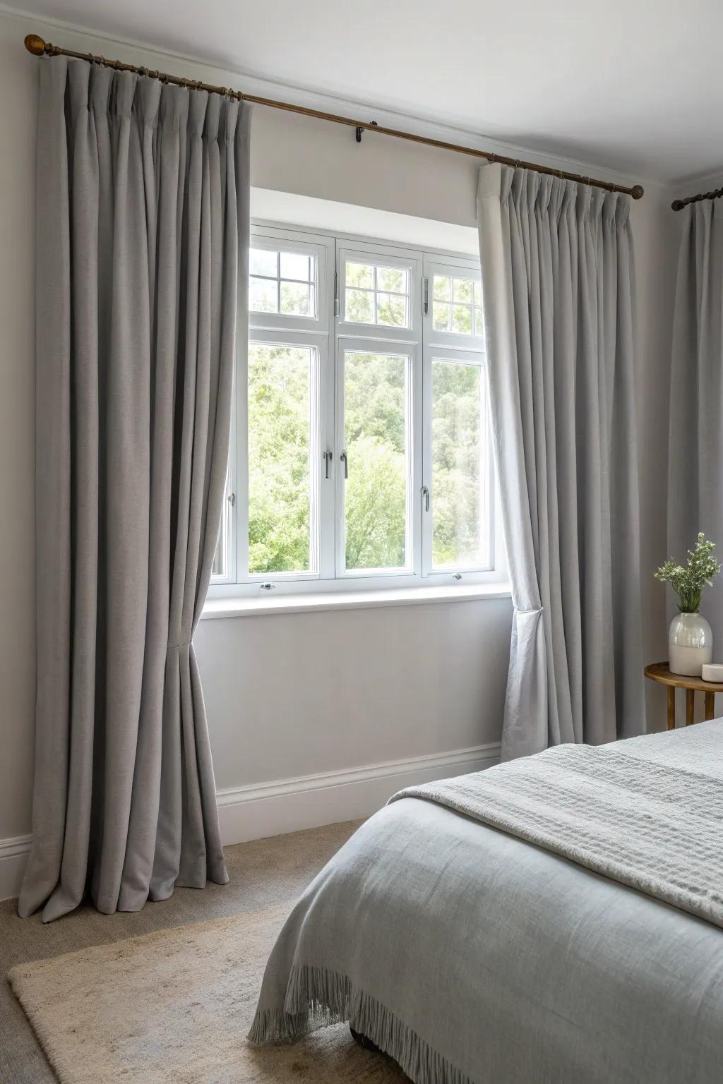 Grey window looks create a seamless appearance.