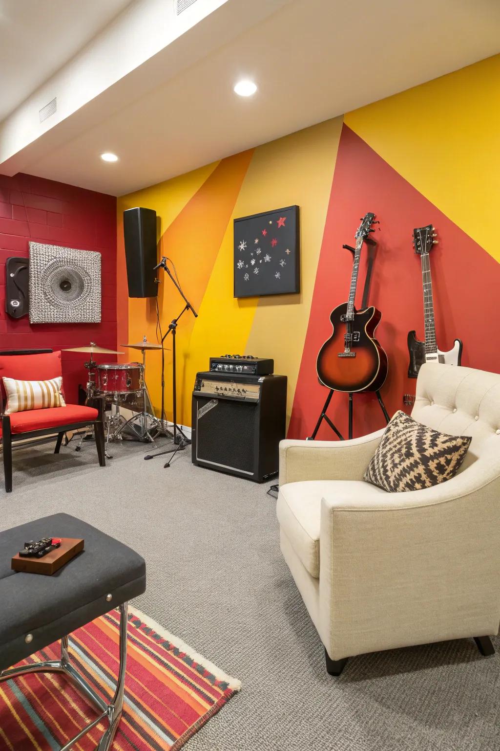 Energize your space with bold accents.
