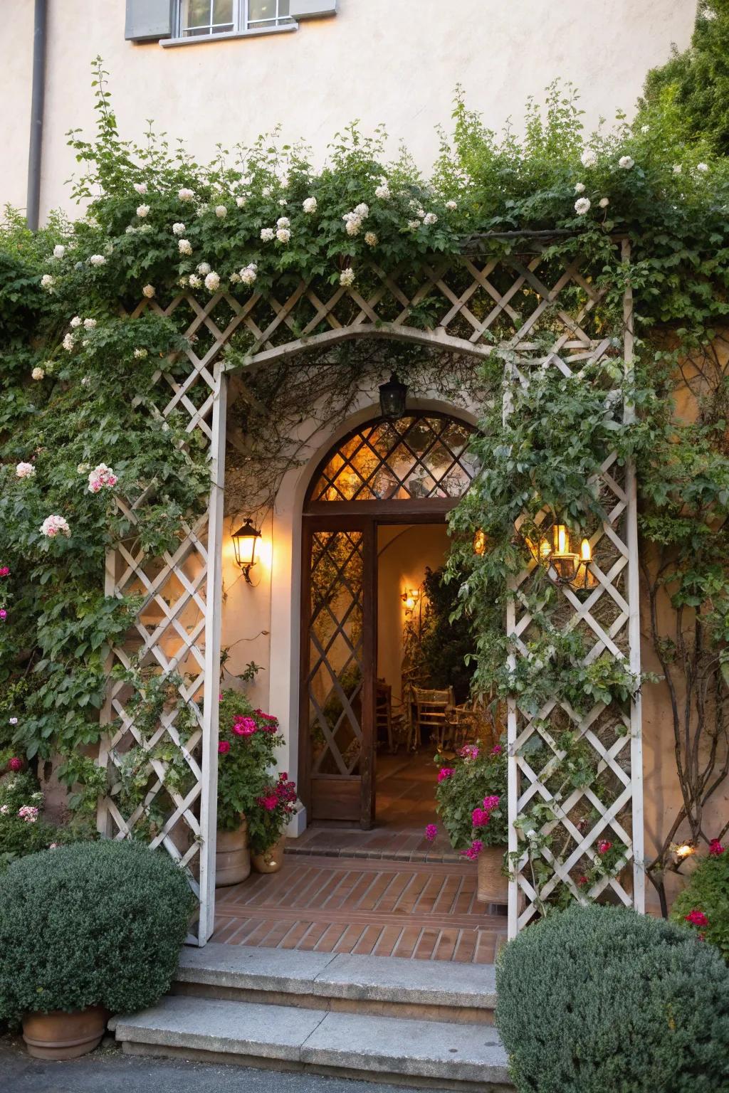Garden frame that outlines your doorway with natural beauty.