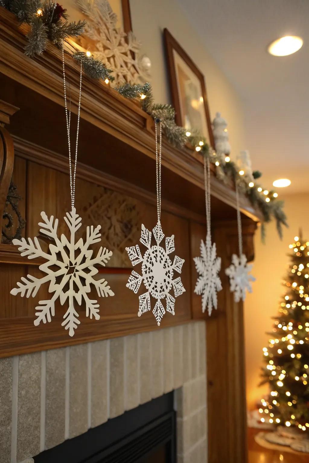 Beads add a touch of elegance and sparkle to your snowflakes.