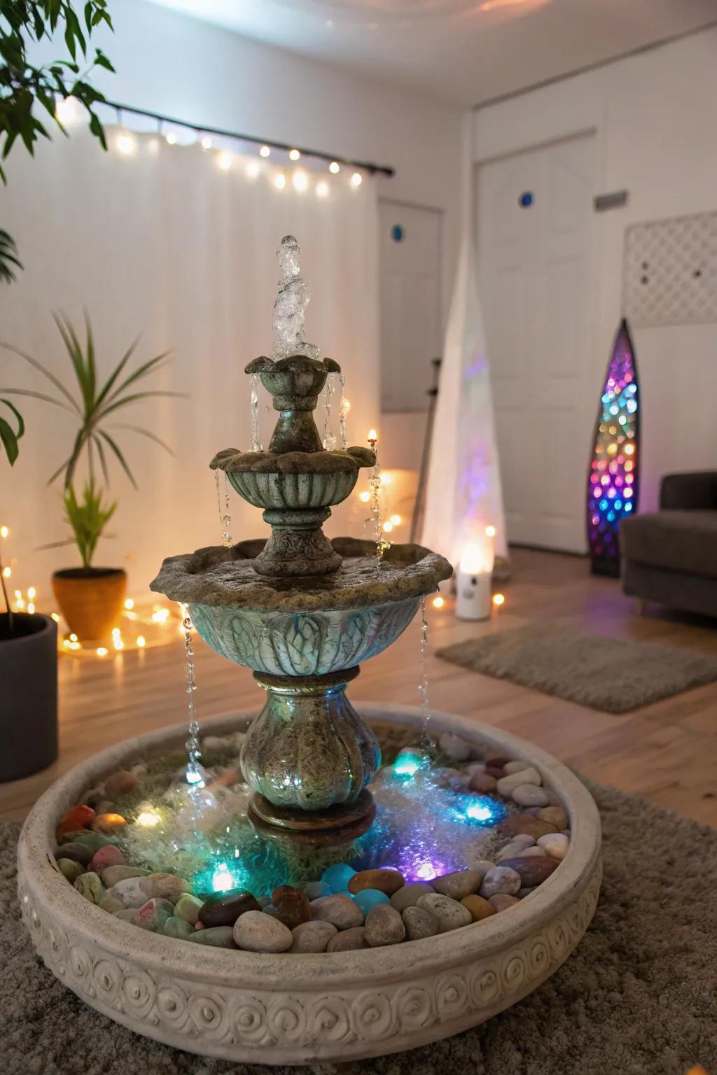 Crystal water features add sparkle and an enchanting touch to your area.