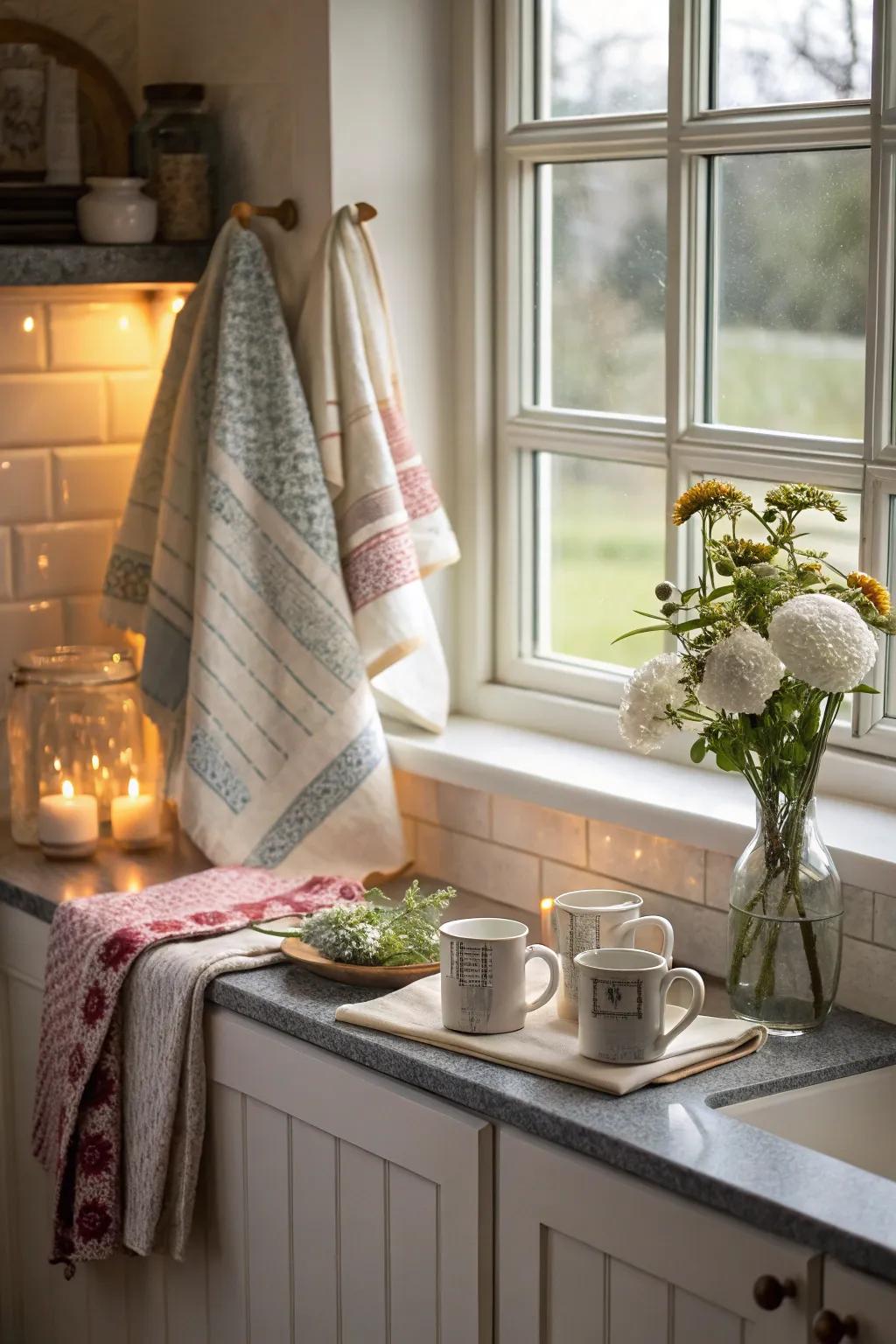 Textiles incorporate a soft and warm touch to your aesthetic layout.