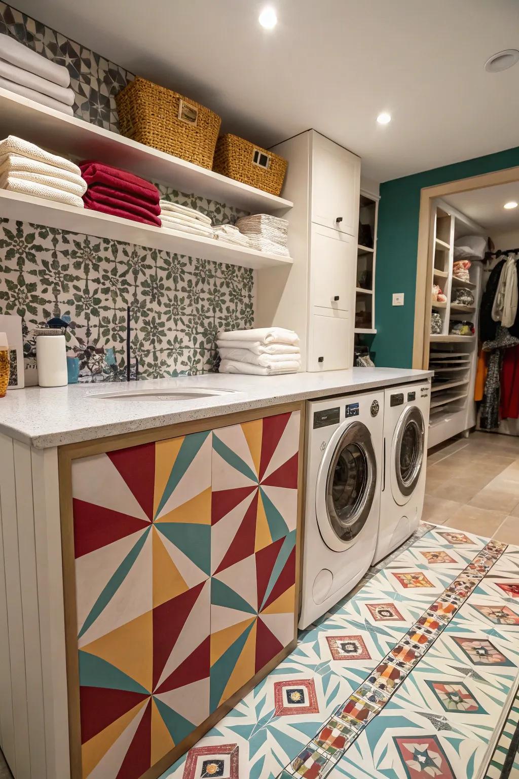 Shape elements add visual interest and sophistication.