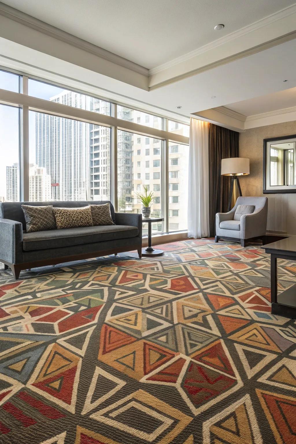 Geometric patterns contribute flair and artistry.